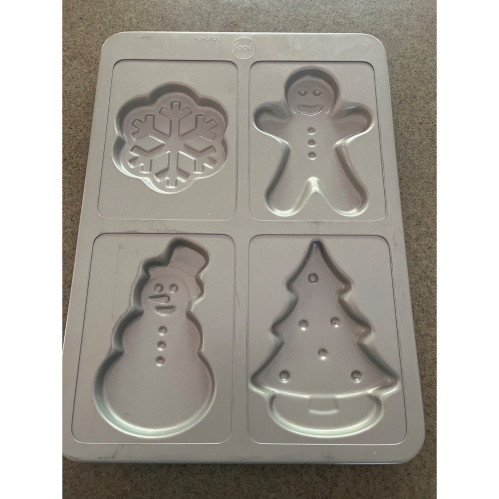 FOOD NETWORK‎ HOLIDAY Christmas 4 Shapes Cookie/ Cake Pan